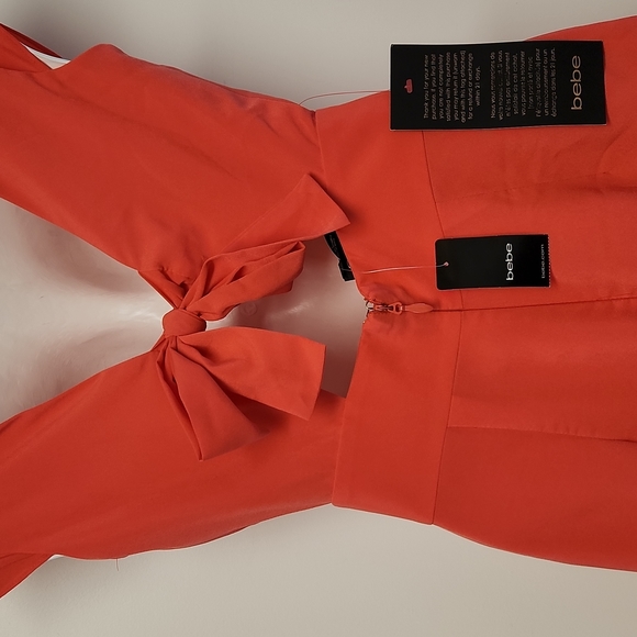 bebe Emma Bow Jumpsuit -- NWT - Picture 9 of 9